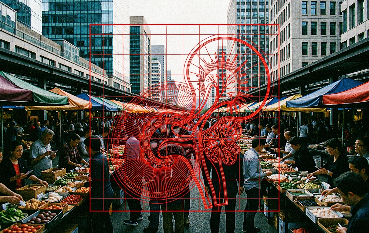 Diagrama técnico de la cóclea